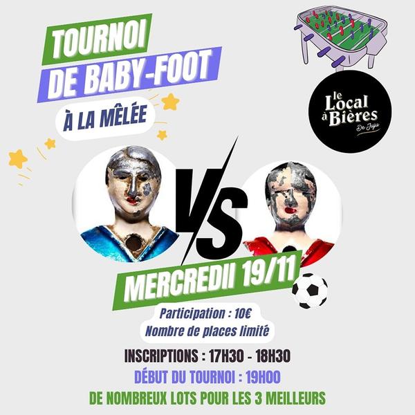 Tournoi de baby foot à la mêlée Le 20 nov 2024