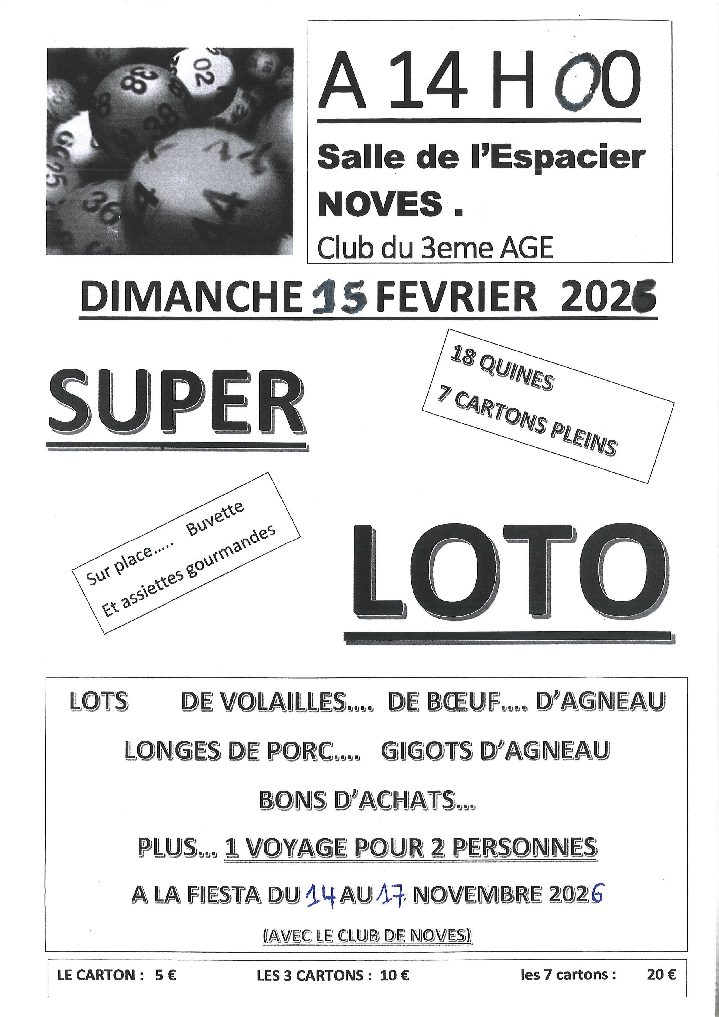 Super Loto, Club du 3ème âge