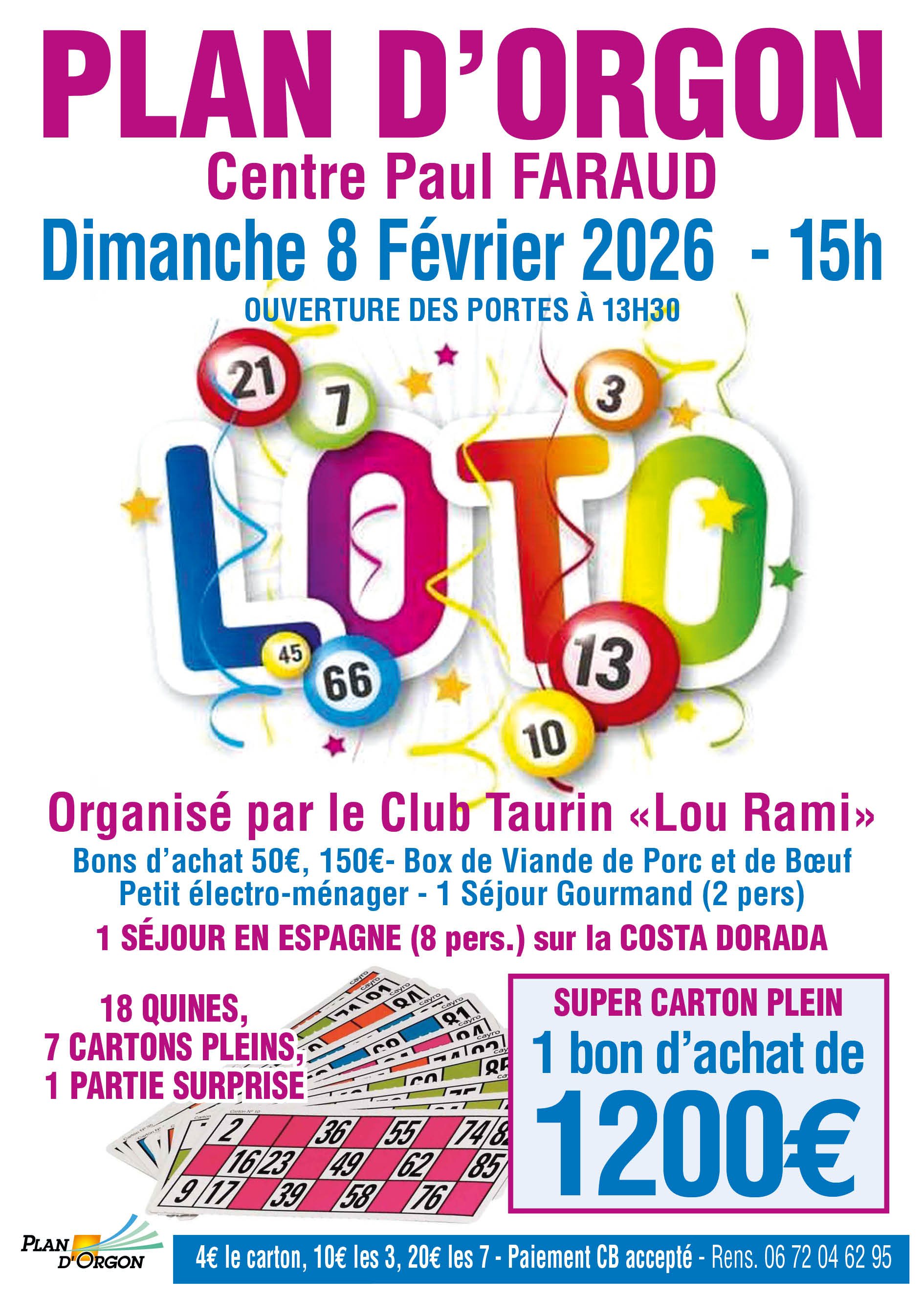 Loto du Club Taurin Lou Rami