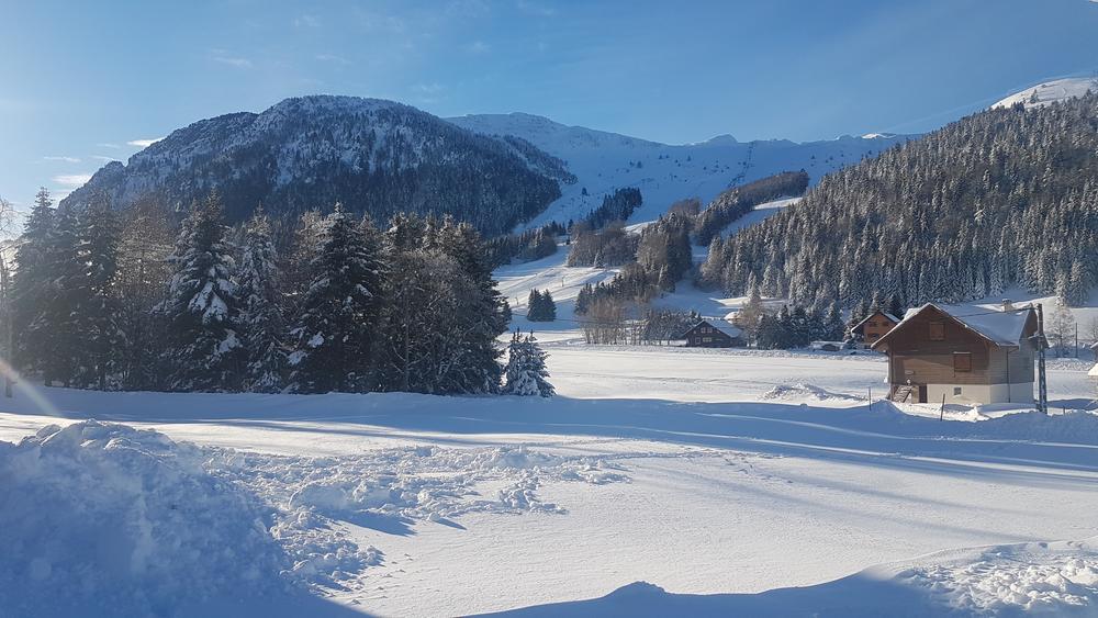 Vue extérieure sous la neige