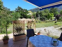 Coin repas terrasse au Sud