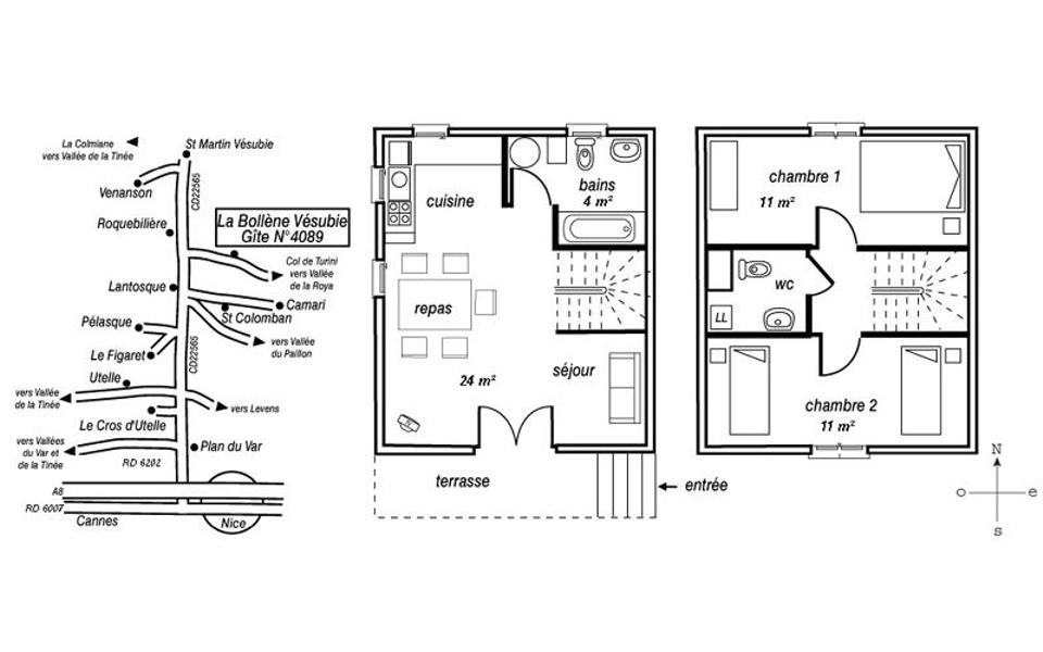 Gîte Mélèze-Le plan-La Bollène-Vésubie-Gîtes de France des Alpes-Maritimes