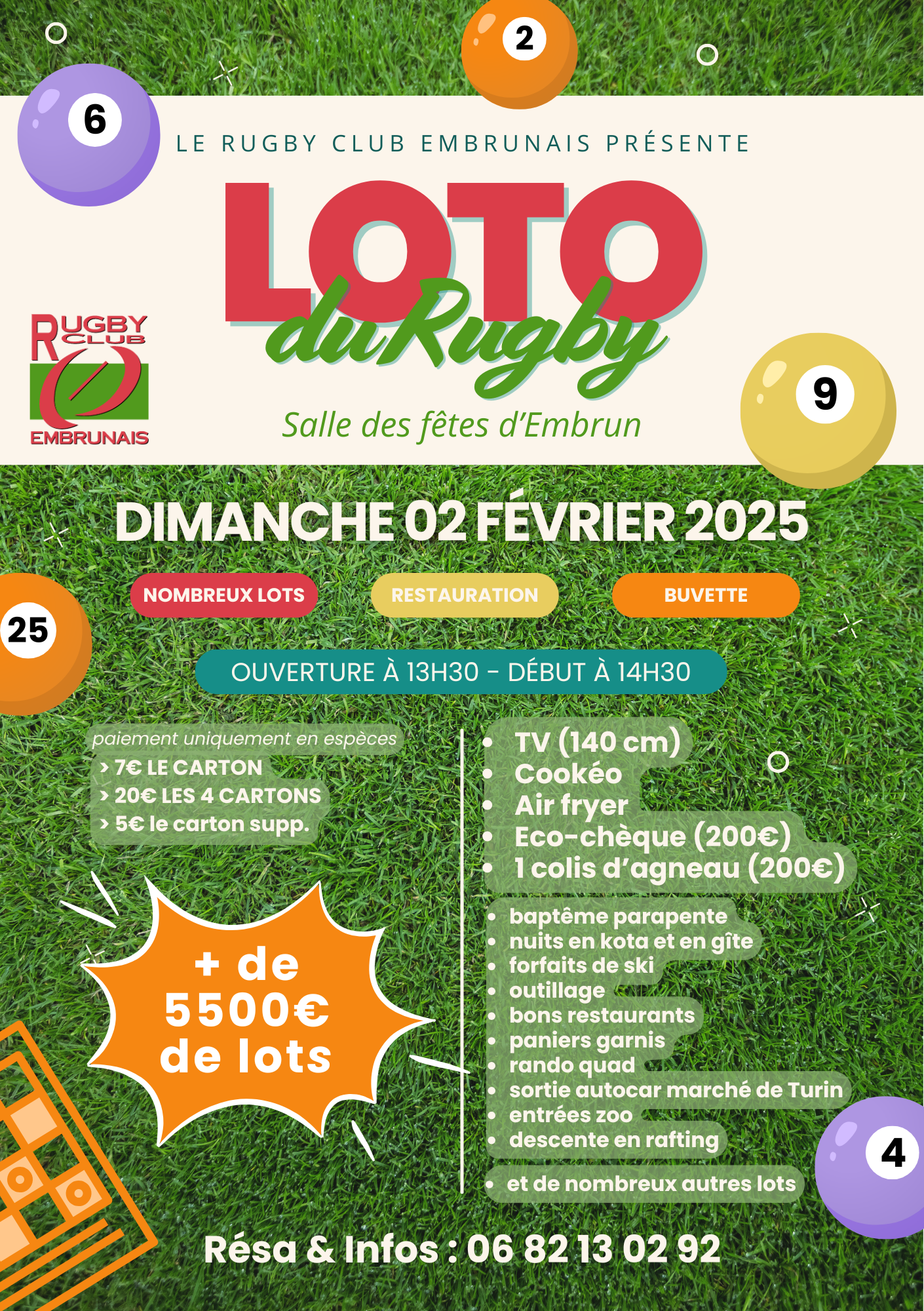 Affiche Loto du Rugby Club Embrunais