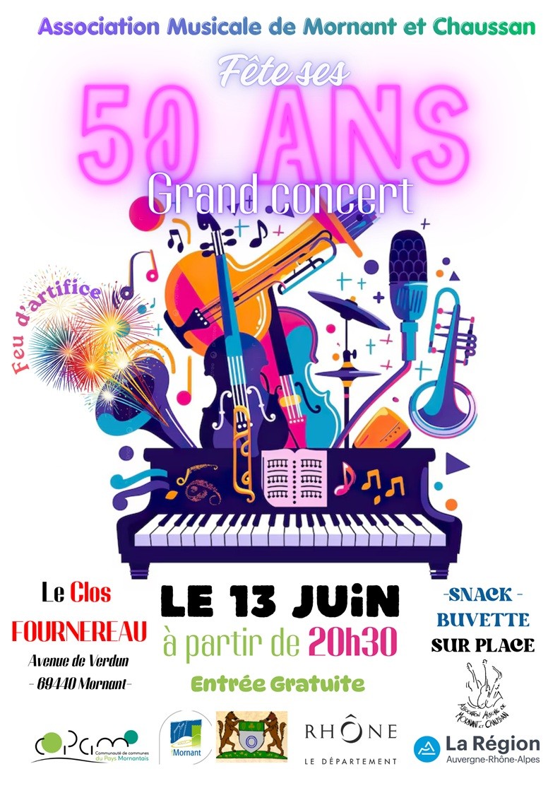 Grand concert : 50 ans de l'association_Ecole de Musique_Mornant