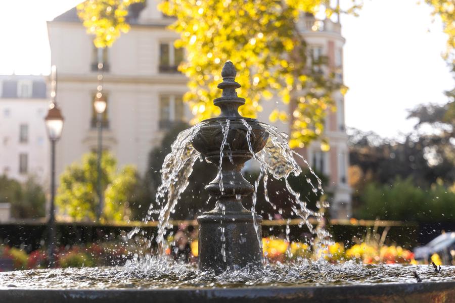 Fontaine dans le square du Val d'Osne 