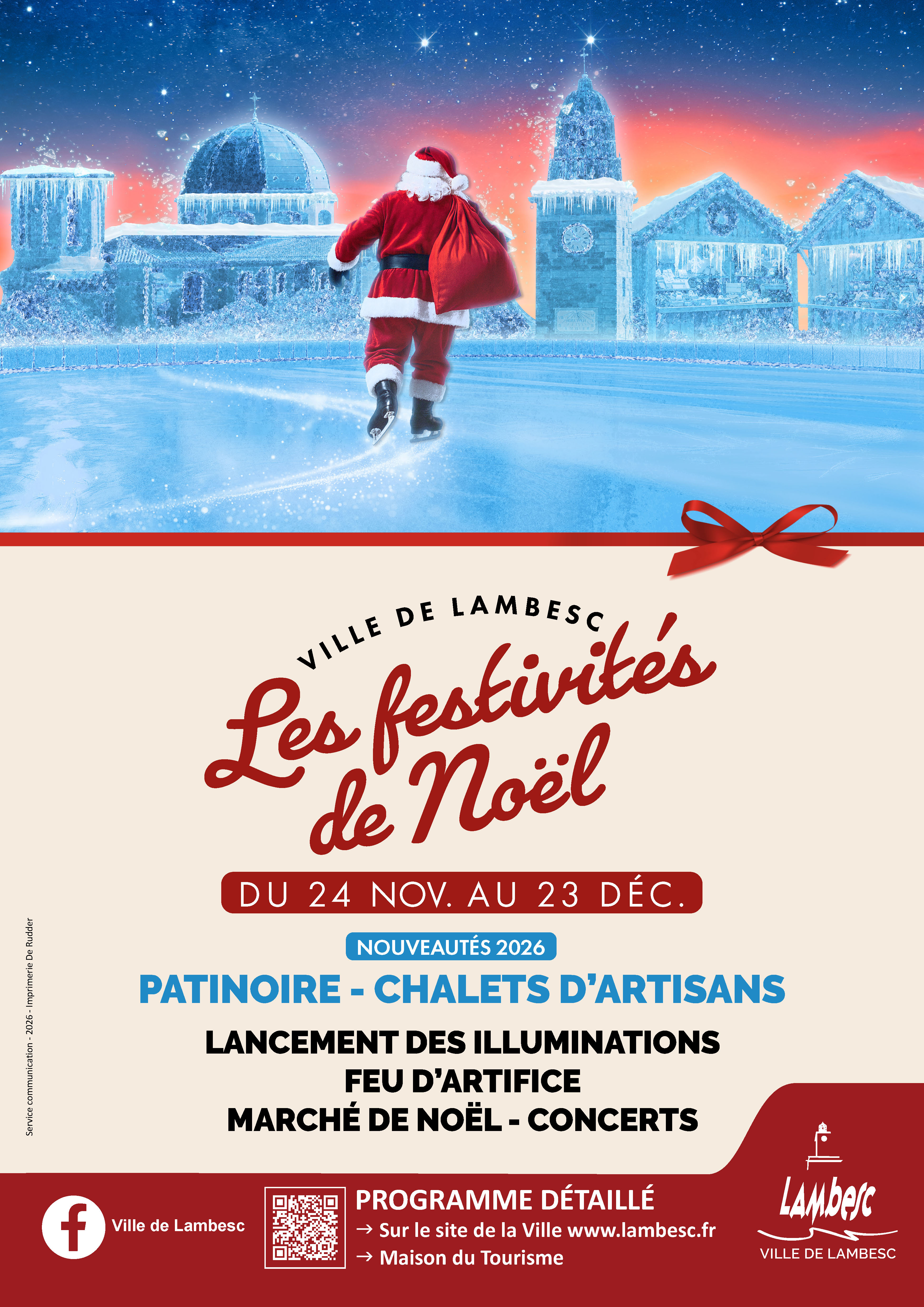Lancement des illuminations de Noël et feu d'artifice