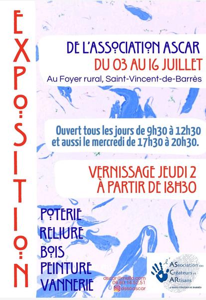 Exposition de lassociation Ascar_Saint-Vincent-de-Barrès