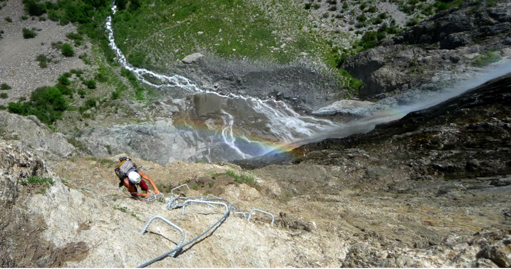 Framed via ferrata: the bride's veil