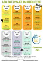 Programme de l'été