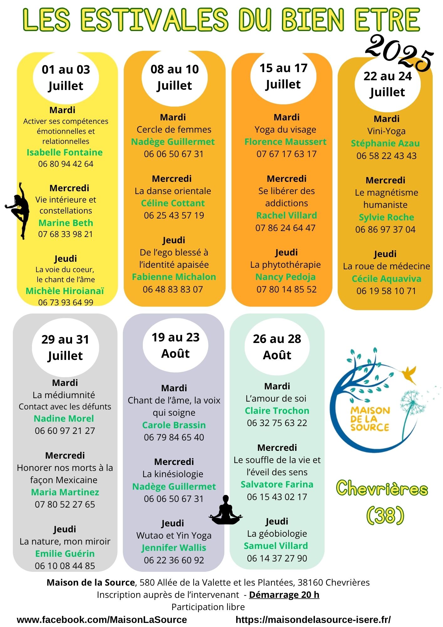 Programme de l'été