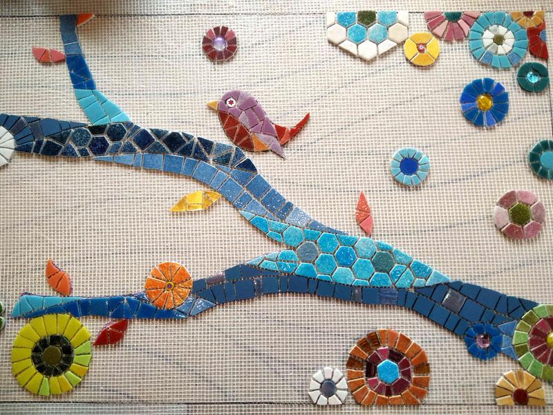 Stage : mosaïque sur filet_Saint-Pierre-de-Colombier