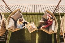 PDJ sur terrasse des chambres supérieures