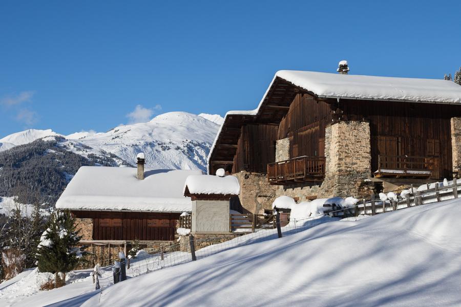 Le Mollard en hiver, sur le circuit des Montagnettes - Le Planay