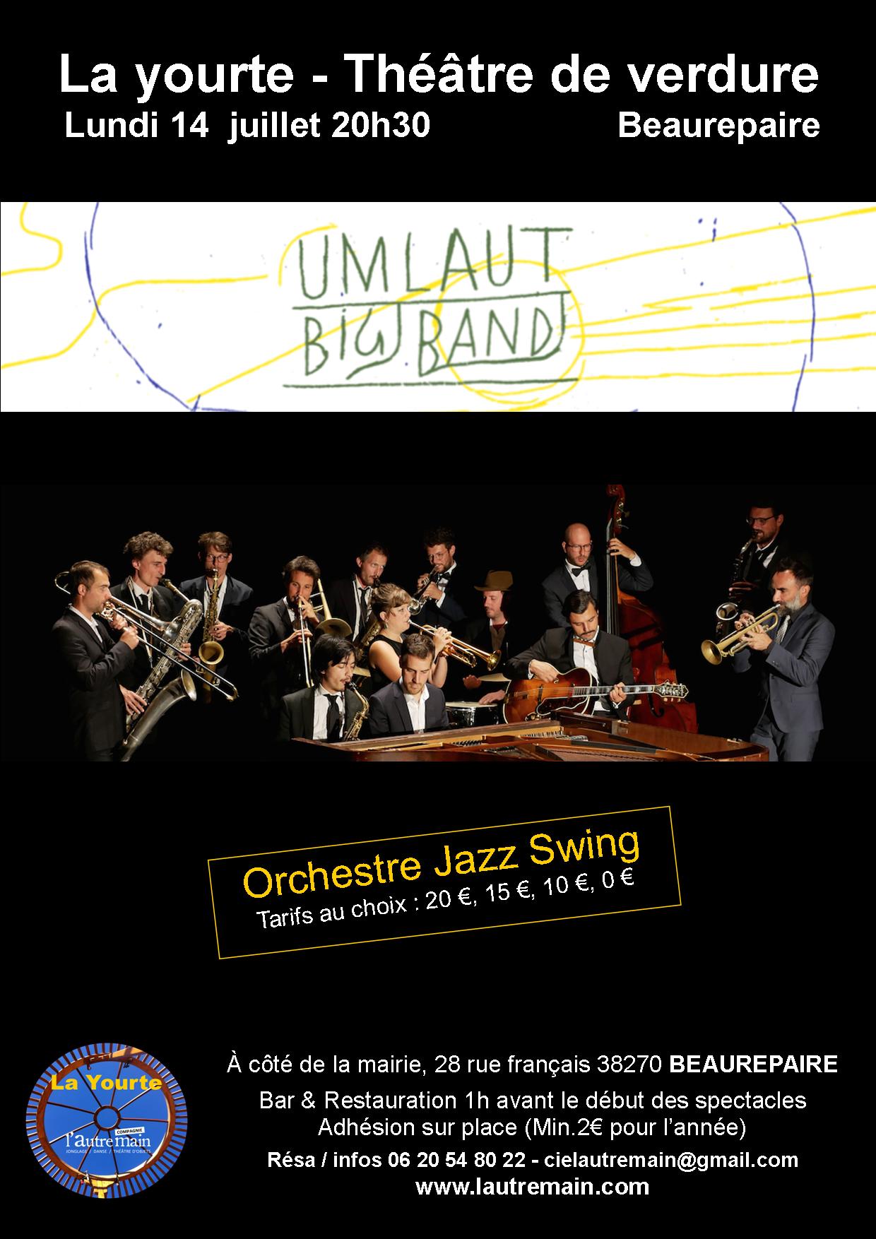 Orchestre Jazz swing - Umlaut Big Band_Beaurepaire