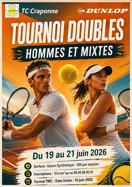 Tournoi de tennis – doubles hommes et mixtes