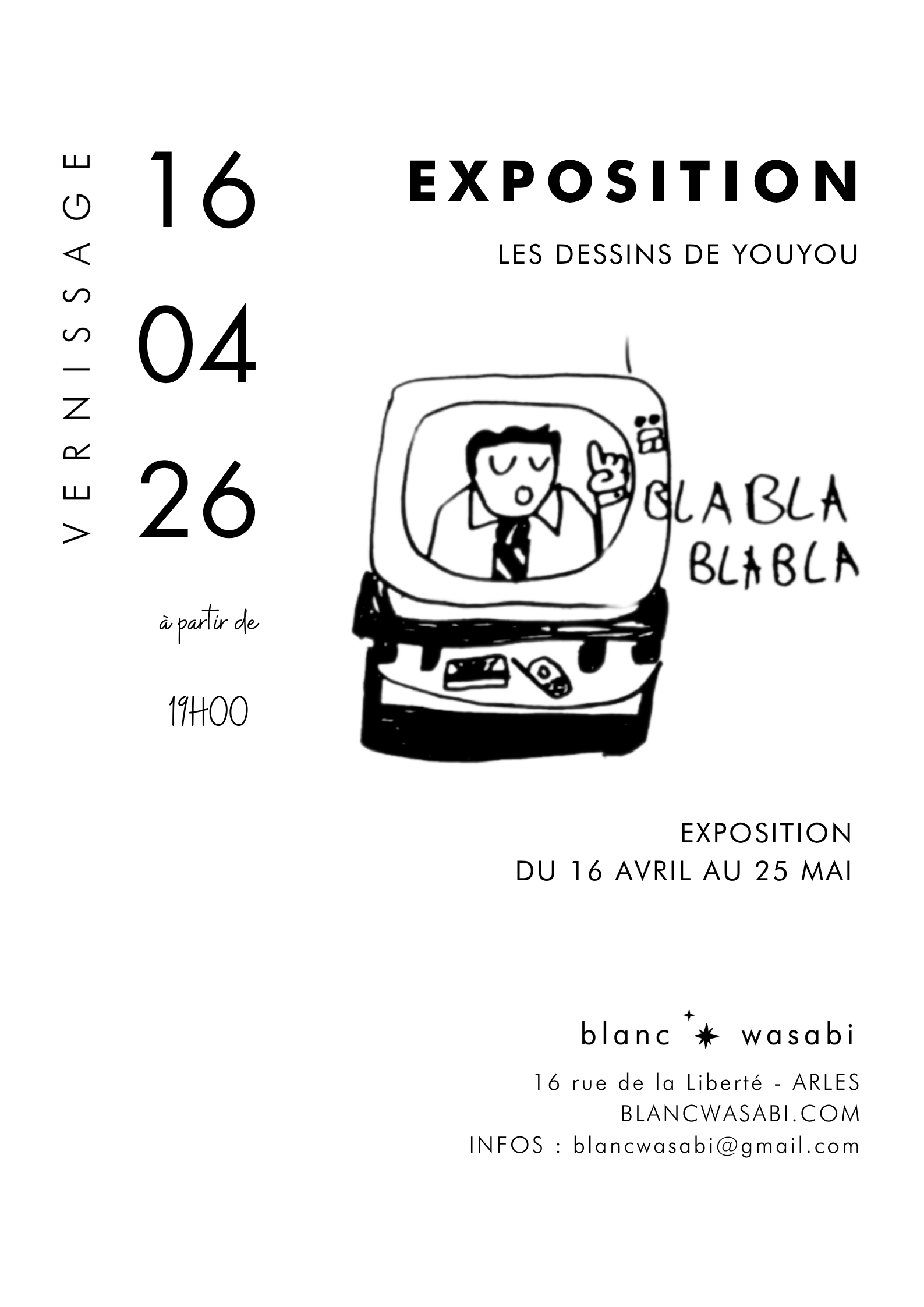 Vernissage Exposition “Les Dessins de Youyou” – OFF le Festival Du Dessin –