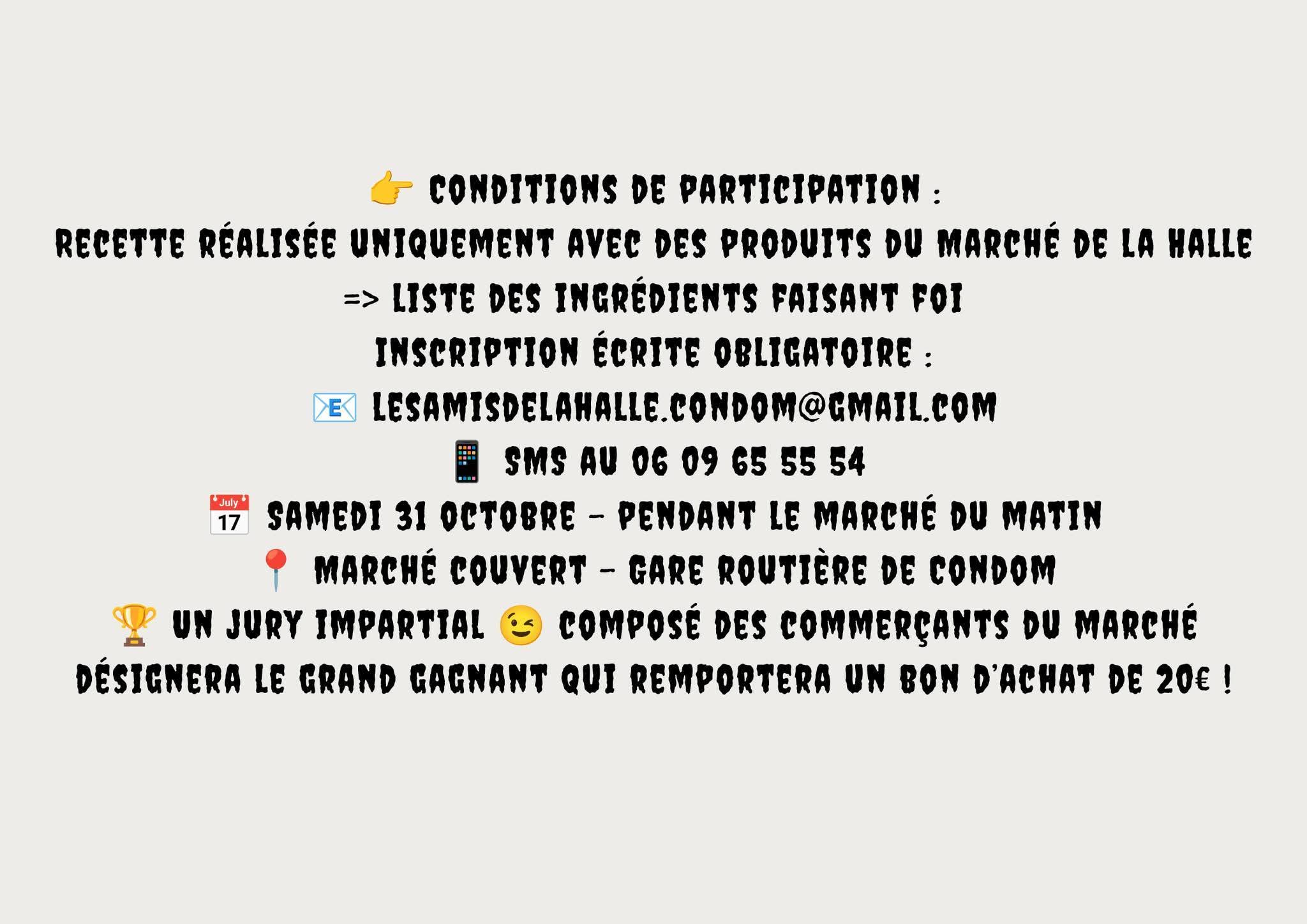 Règlement du concours de soupe de courge