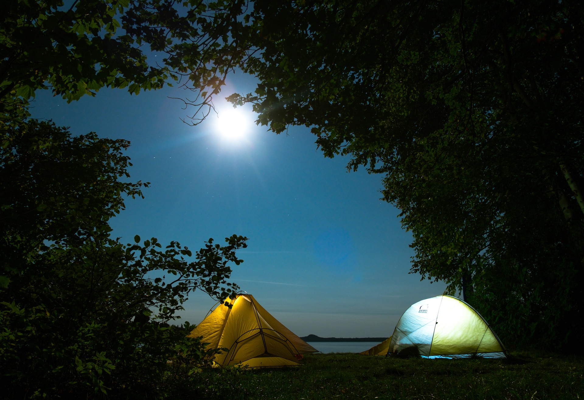 Tents under the starry sky
