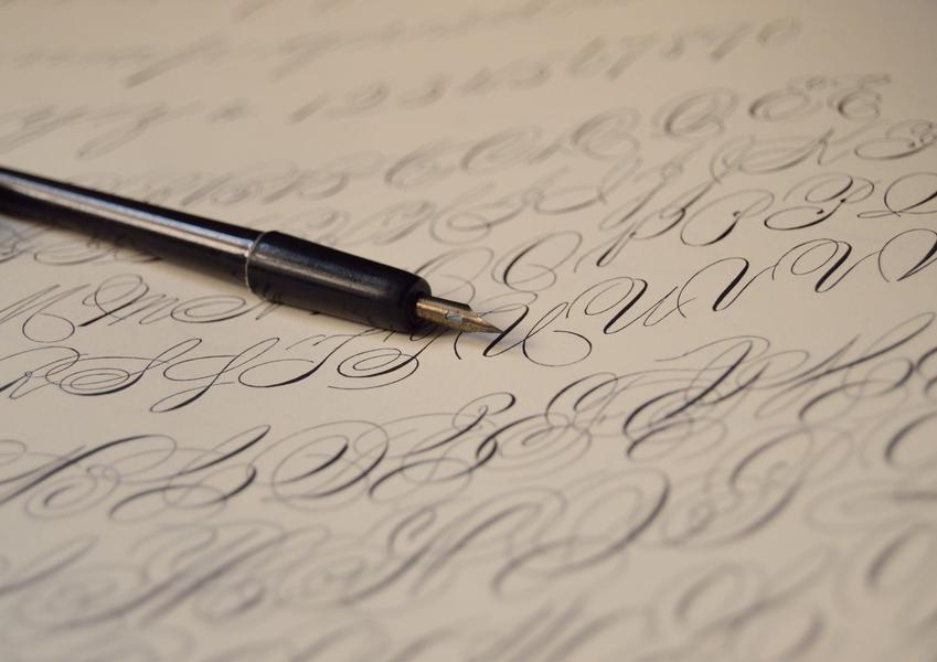 Atelier calligraphie à l'Abbaye de Mazan du Mercredi 26 Août