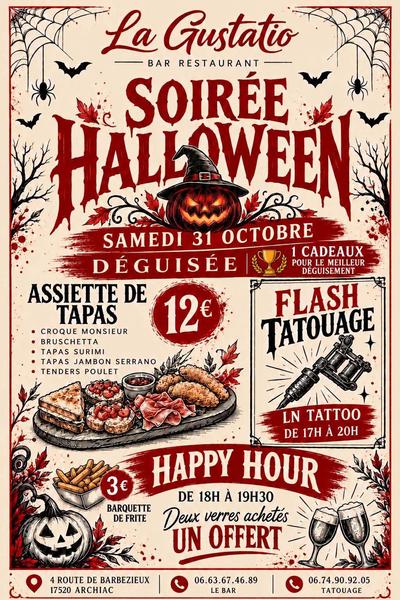 Soirée Halloween à la Gustatio