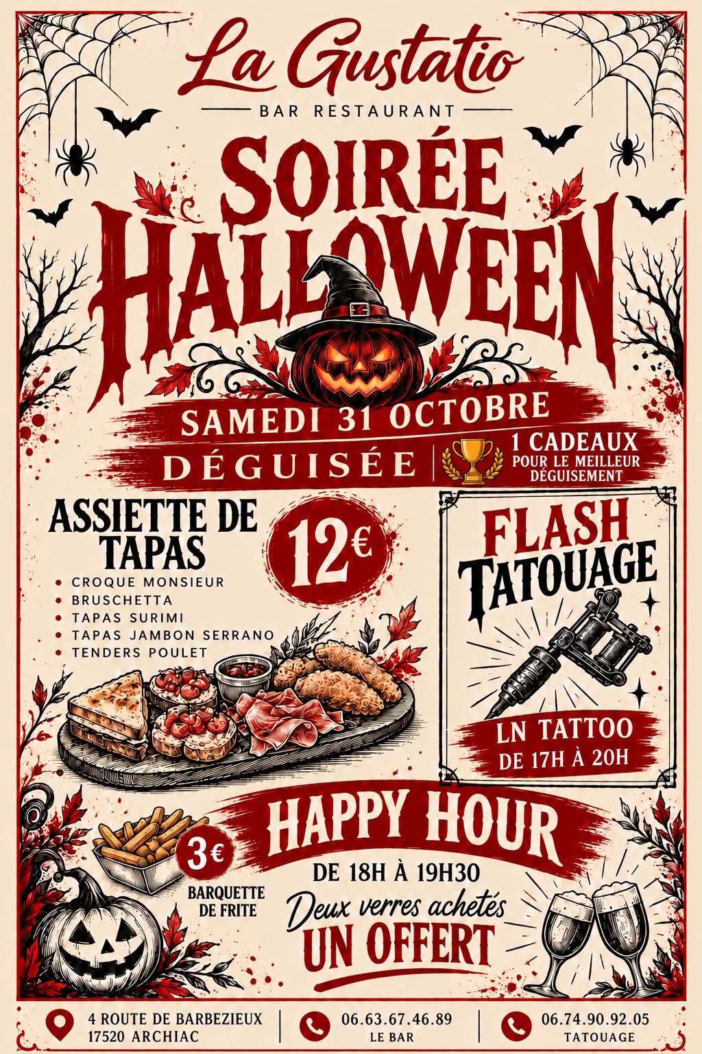 Soirée Halloween à la Gustatio