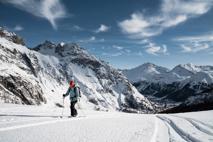 Piste de ski de randonnée balisée - Val d'Isère