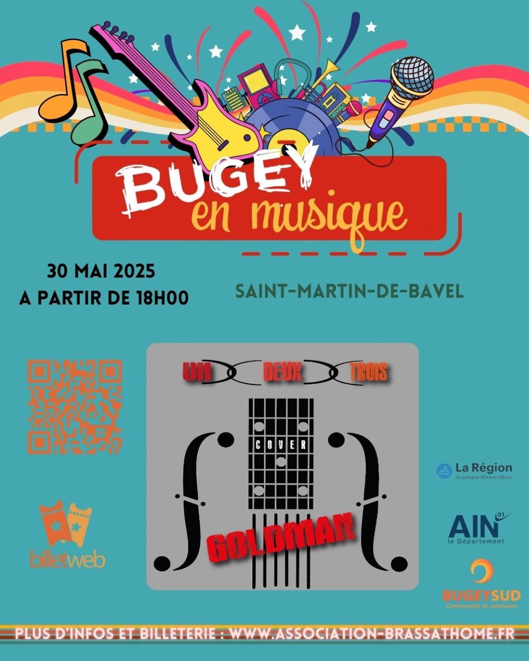 Festival Bugey en Musique : Un, Deux, Trois, Tribute Goldman en concert_Saint-Martin-de-Bavel