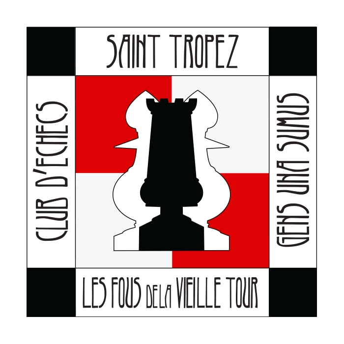  Logo Club d'Échecs de Saint-Tropez "Les Fous de la Vieille Tour"